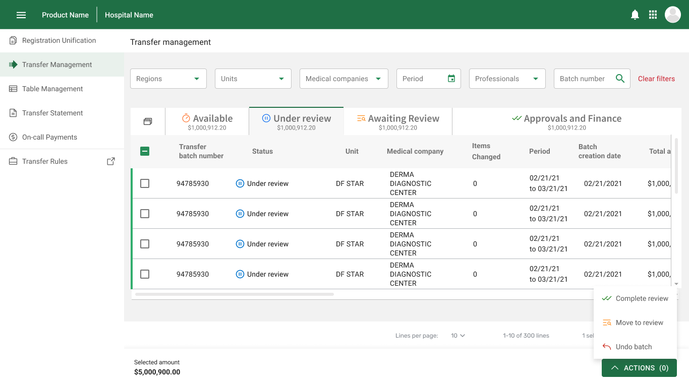 Hospital software under review state